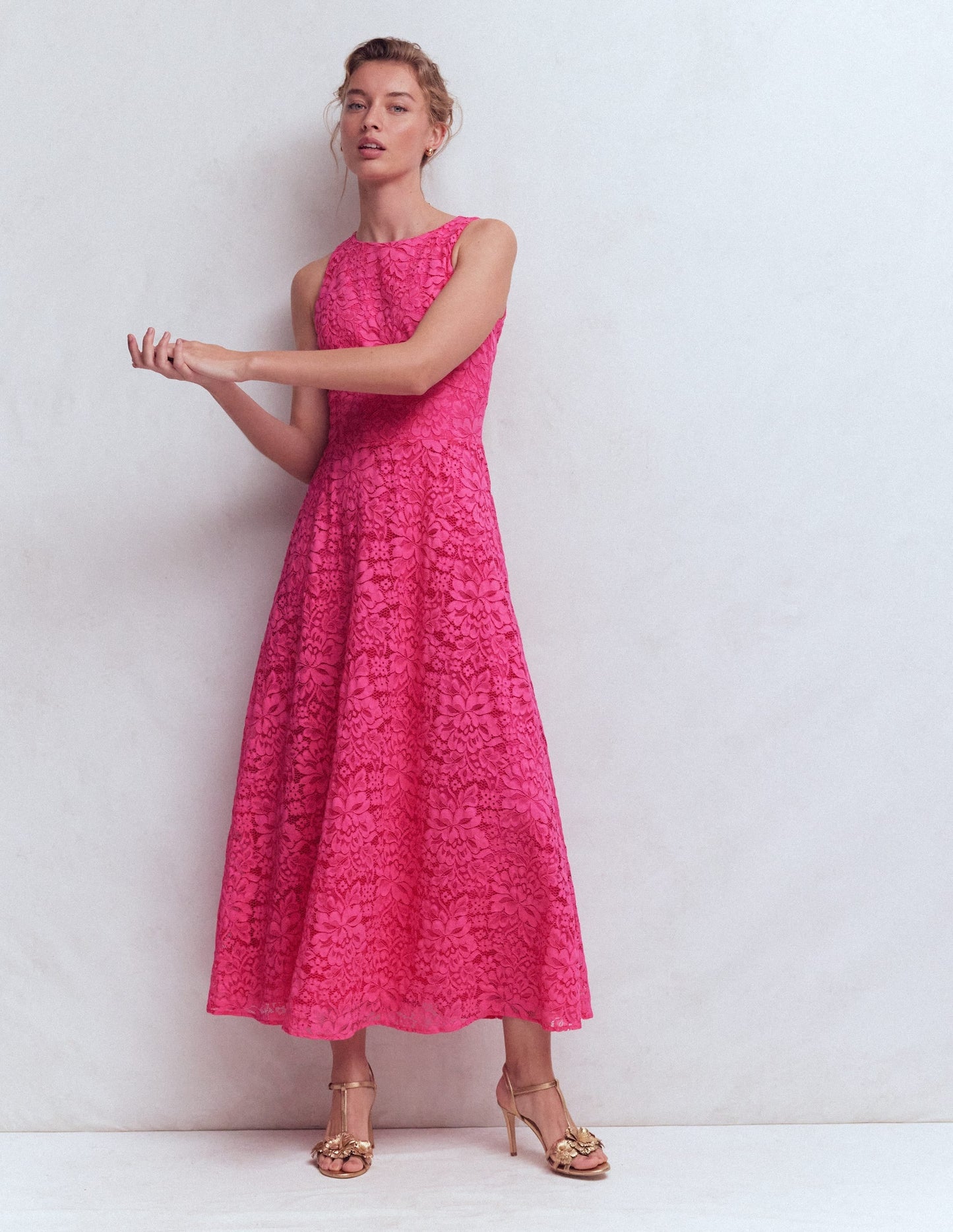 Silvia Boned Bodice Maxi Dress in Green Opulent Blossom