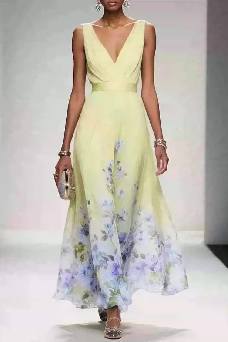 Margot A-Line Chiffon Tea Dress