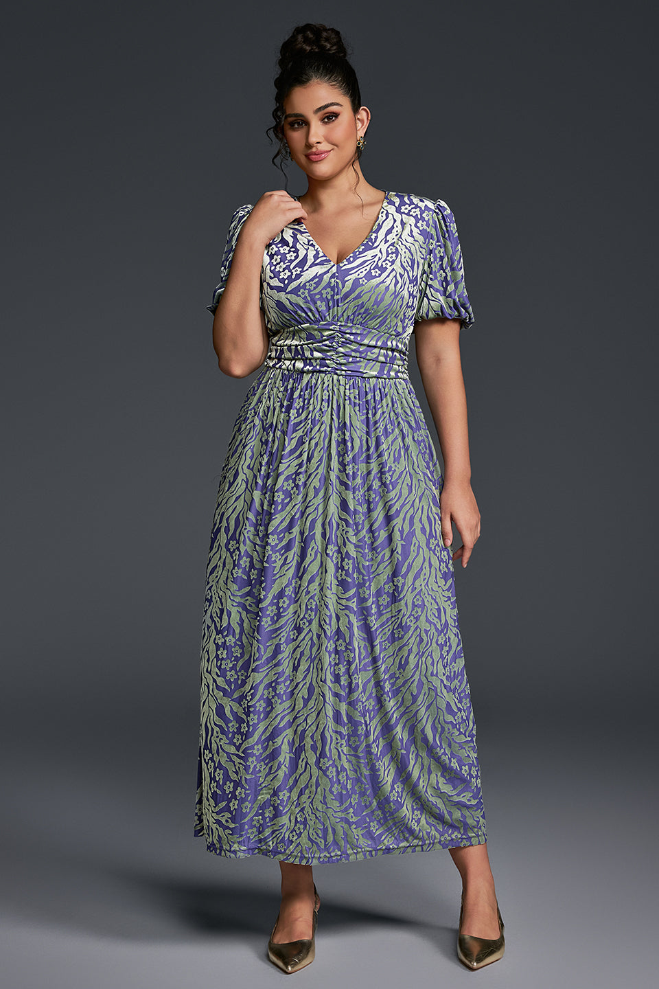 Isabelle Floral Pleated Maxi Dress