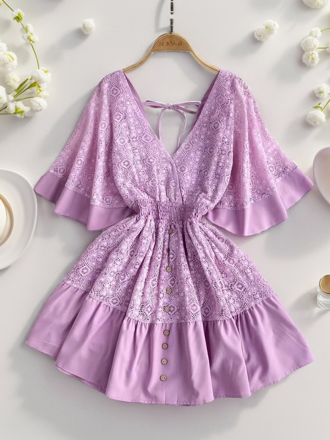 Isabelle Lace Cutout Mini Dress