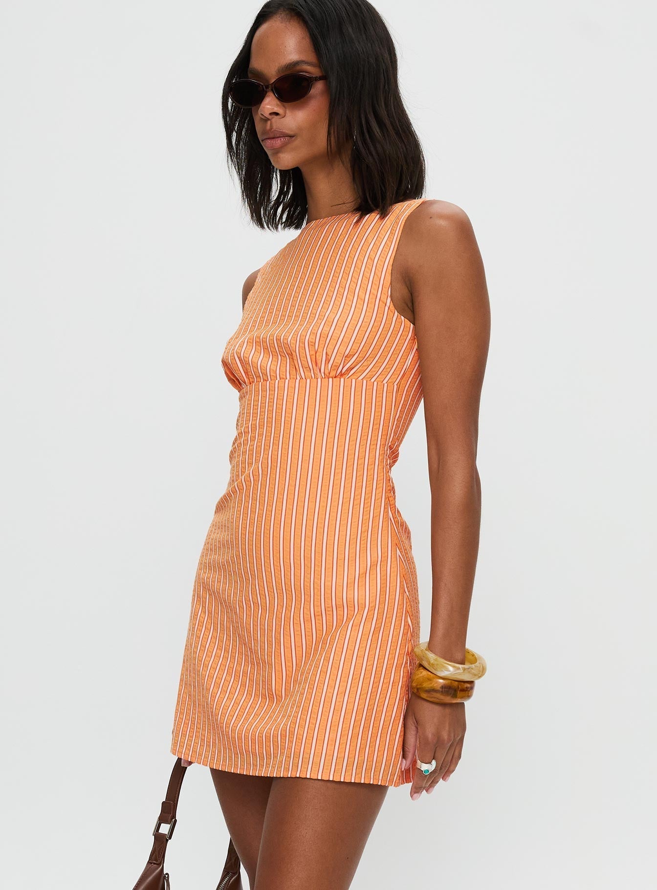 Ellesandra Striped Mini Dress