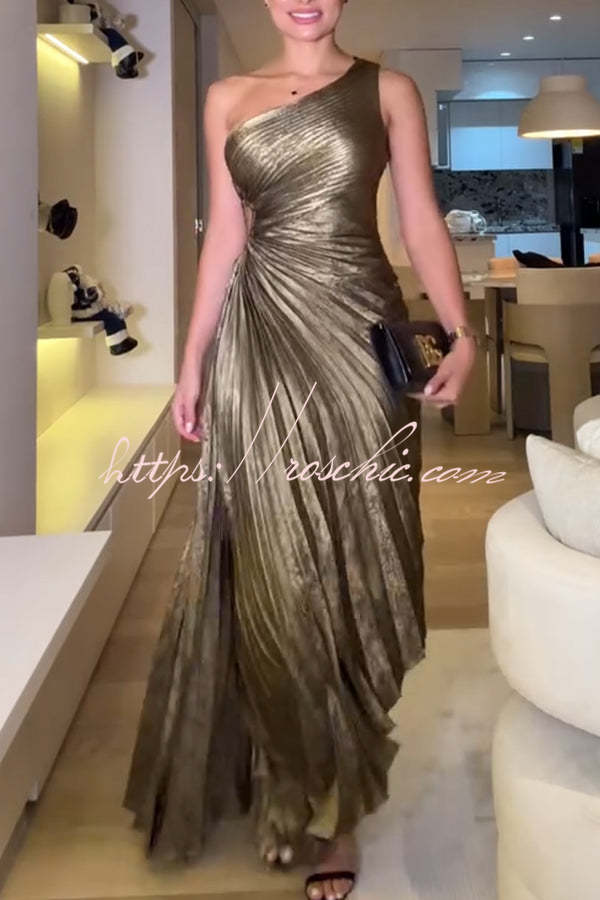 Valentina Metallic Maxi Dress