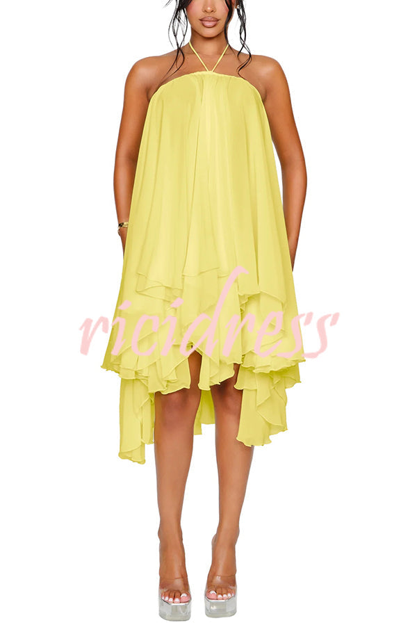 Margot Chiffon Halter Dress