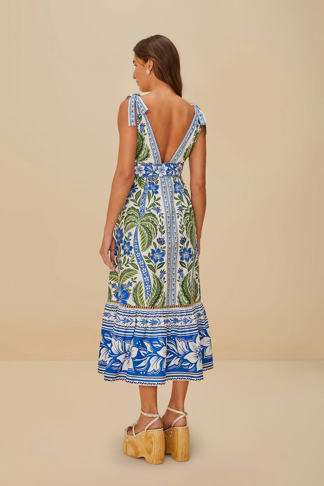 Isabelle Scallop Linen Maxi Dress