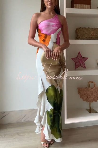 Margot Floral One-Shoulder Maxi Dress