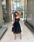 Valentina Embroidered Strapless Wrap Dress