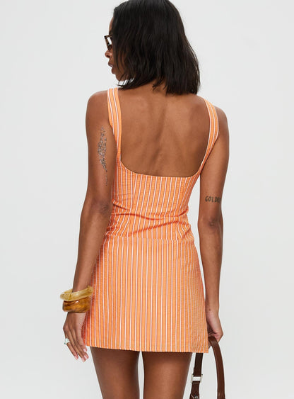 Ellesandra Striped Mini Dress