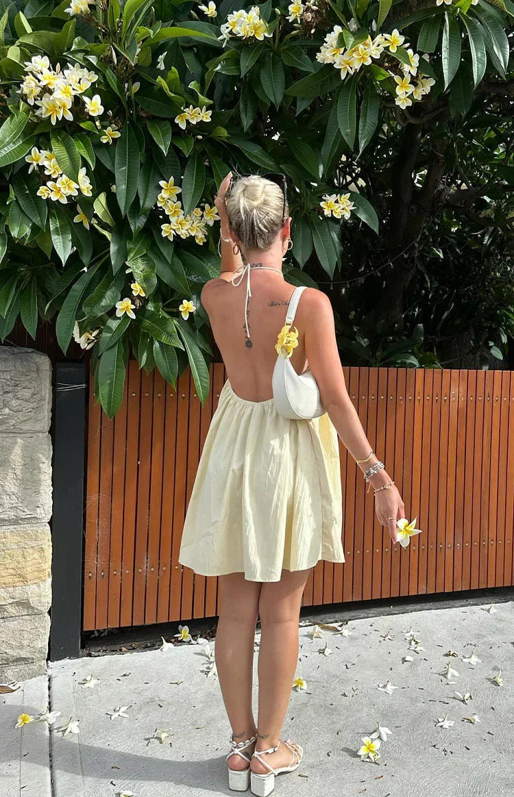Talei Linen Halter Mini Dress