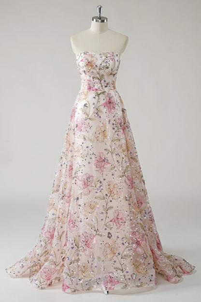 Vivienne Sequin Floral Gown