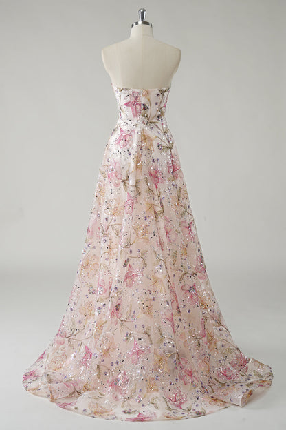 Vivienne Sequin Floral Gown