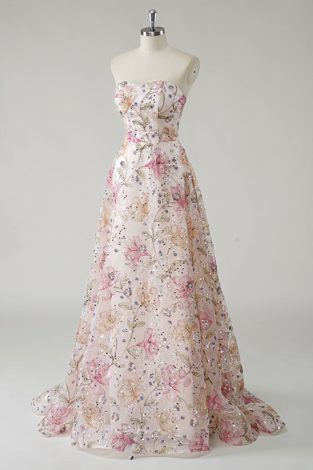 Vivienne Sequin Floral Gown