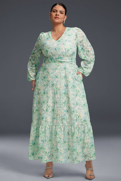 Isabelle Floral Pleated Maxi Dress
