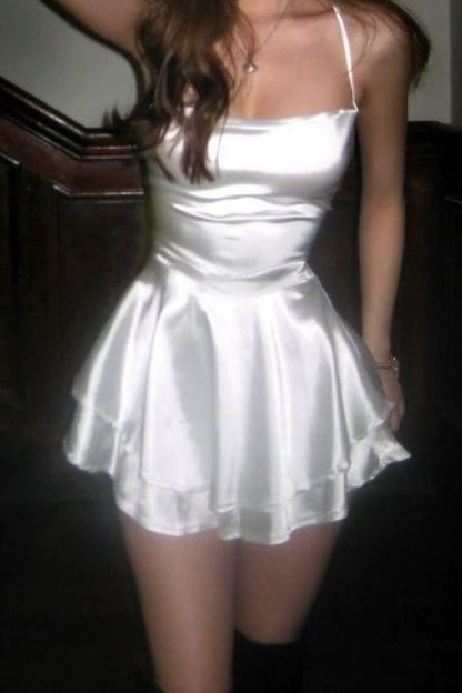 Isabelle Satin A-Line Dress