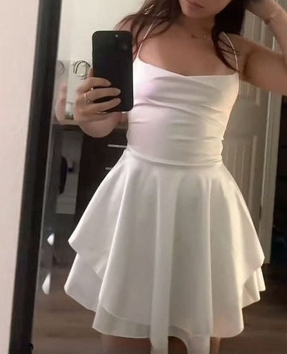 Isabelle Satin A-Line Dress