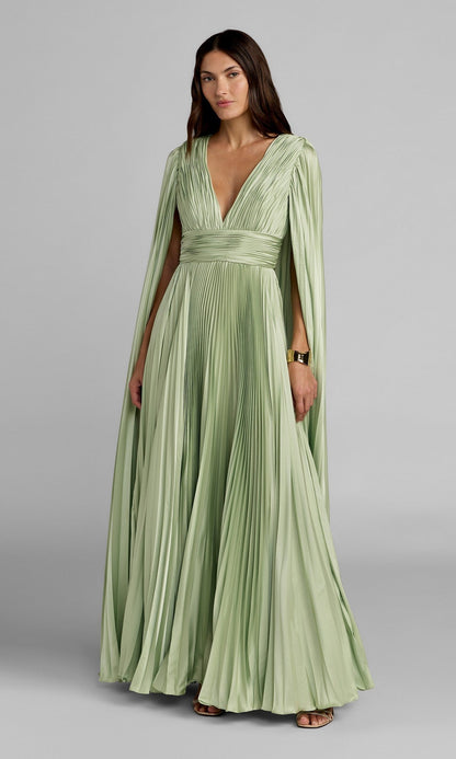 Ophelia Chartreuse Evening Gown