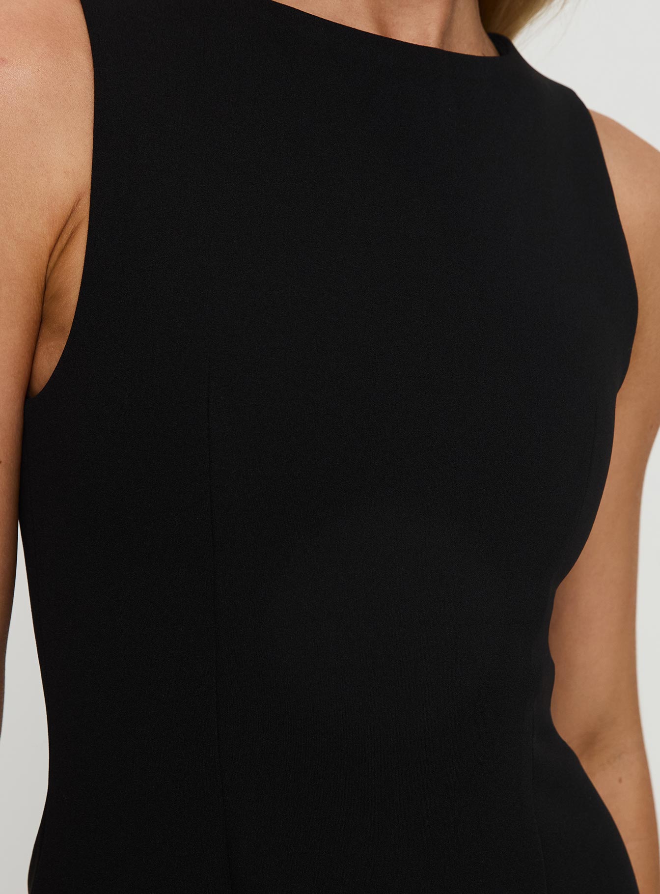 Anse Crepe Mini Dress in Black