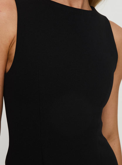Anse Crepe Mini Dress in Black