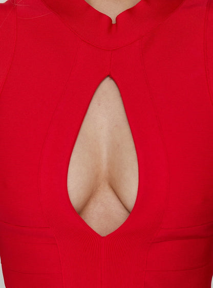 Kimanah Keyhole Bandage Mini Dress