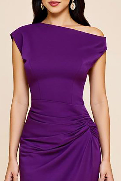 Vivienne Satin Ruched Formal Dress