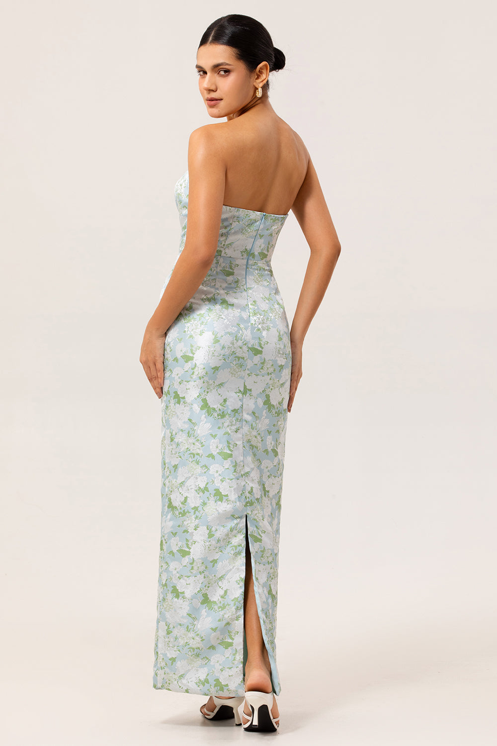 Ophelia Floral Strapless Sheath Dress