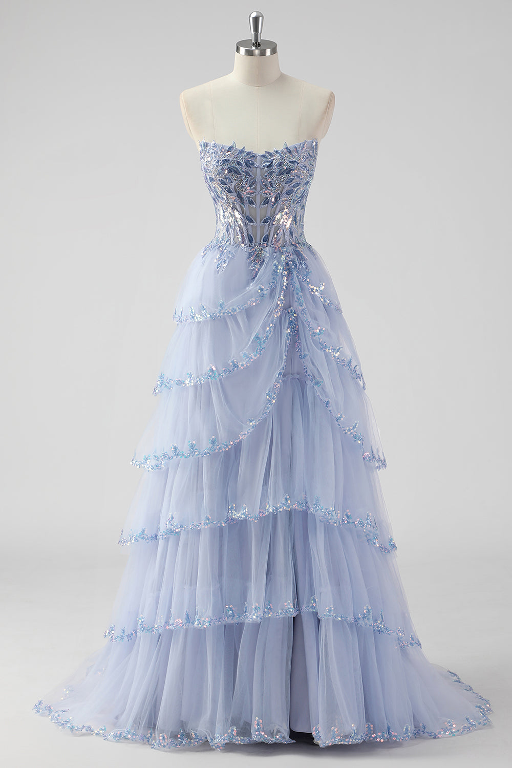 Violetta Sequin Tiered Gown