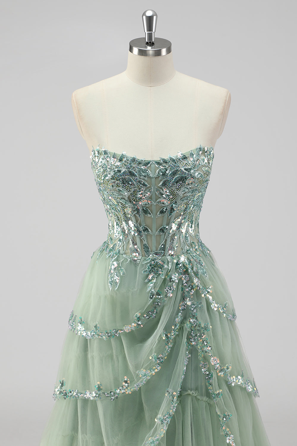 Violetta Sequin Tiered Gown