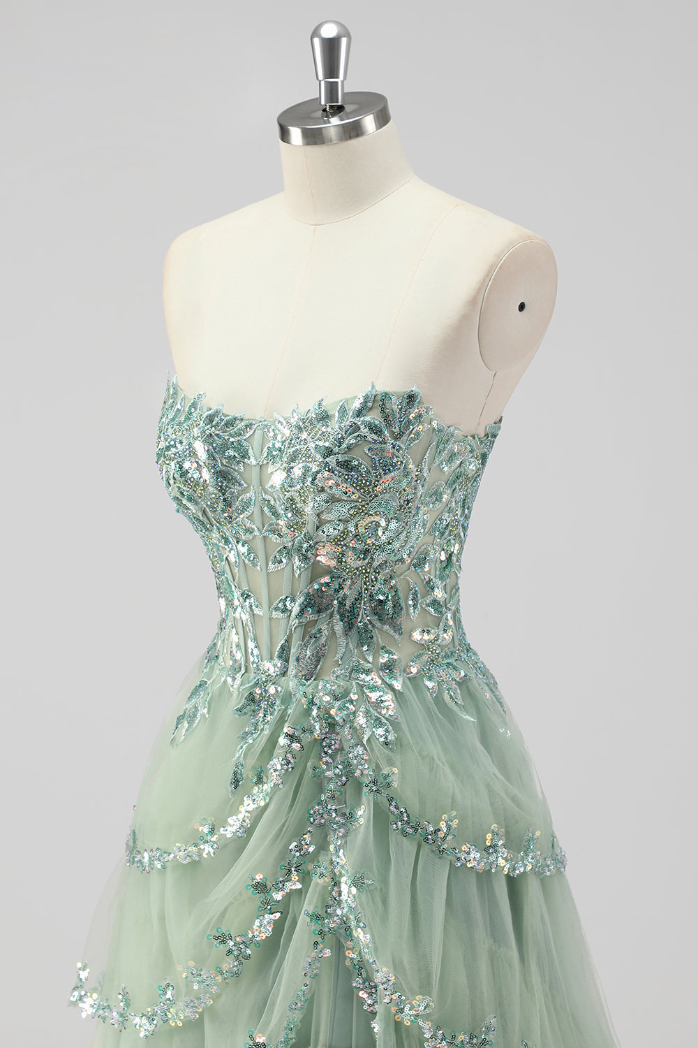 Violetta Sequin Tiered Gown