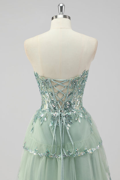 Violetta Sequin Tiered Gown