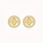 Round Cross Earrings