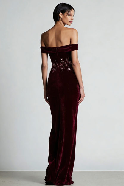 Vivienne Off-Shoulder Velvet Gown