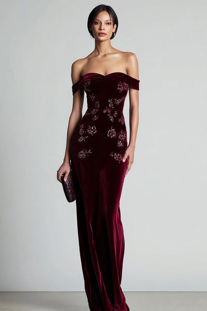 Vivienne Off-Shoulder Velvet Gown