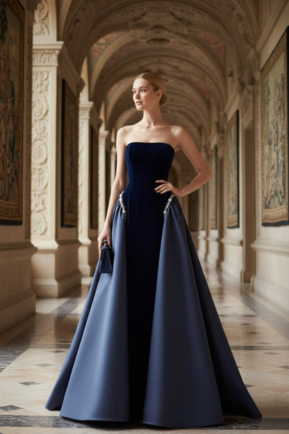 Arabella Velvet Cape Gown