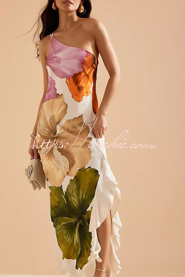Margot Floral One-Shoulder Maxi Dress