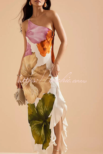 Margot Floral One-Shoulder Maxi Dress