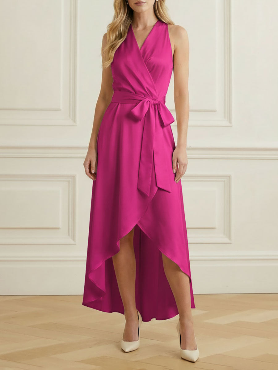 Valentina High-Low Ruffle Maxi Dress