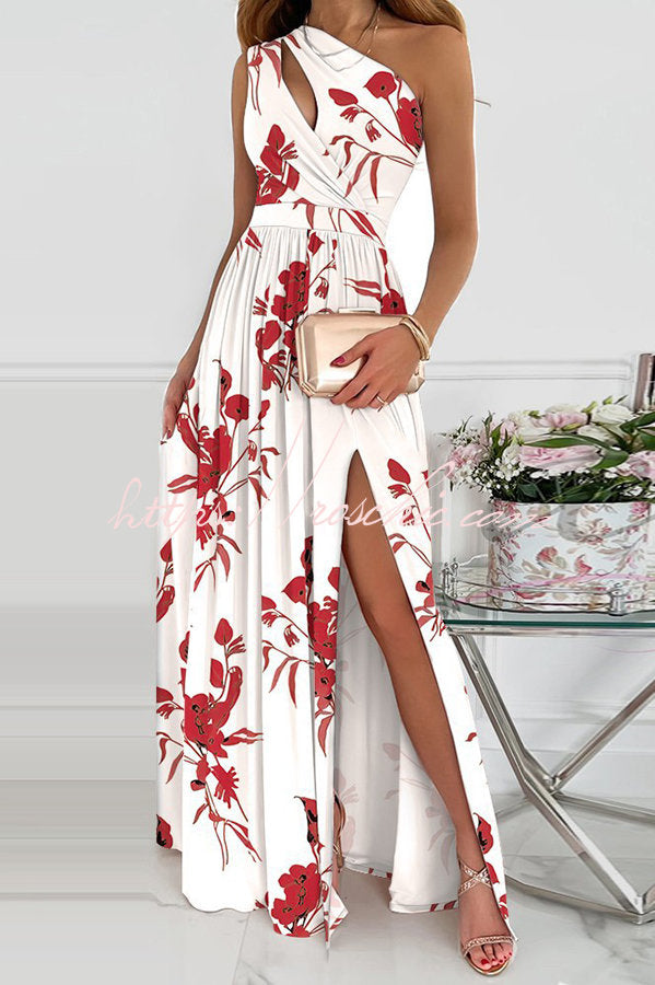 Jolie Floral One-Shoulder Maxi Dress