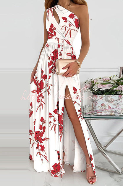 Jolie Floral One-Shoulder Maxi Dress