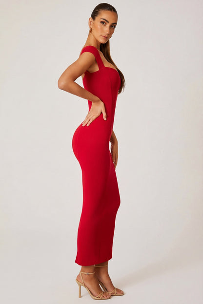 Isabelle Sweetheart Maxi Dress in Sage Green