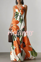 Cosima Floral Linen Maxi Dress