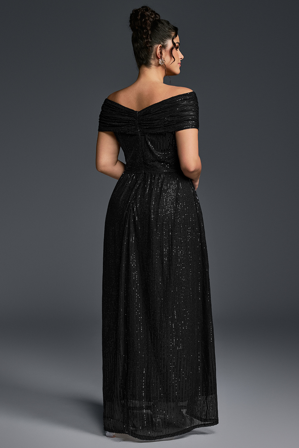 Valentina Sequin Maxi Dress in Emerald
