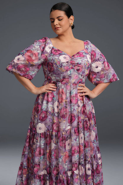 Isabelle Floral Pleated Maxi Dress