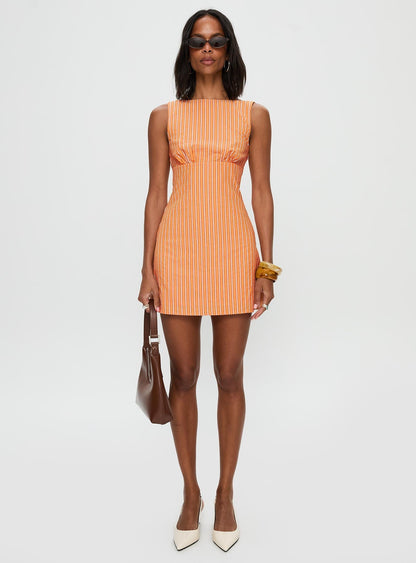 Ellesandra Striped Mini Dress