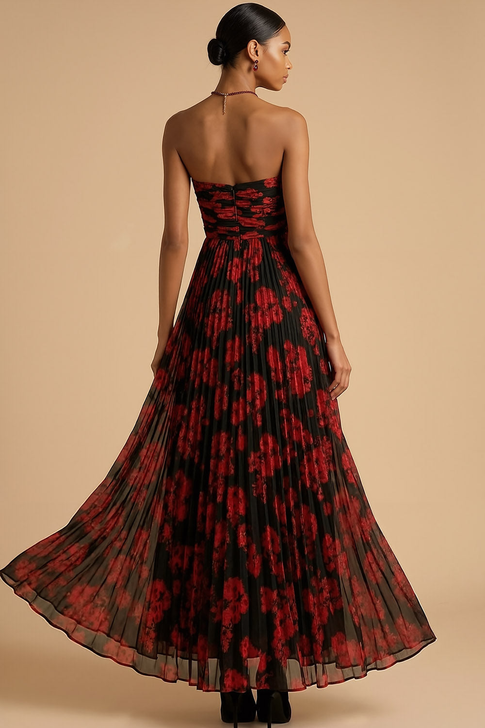 Margot Floral Pleated A-Line Dress