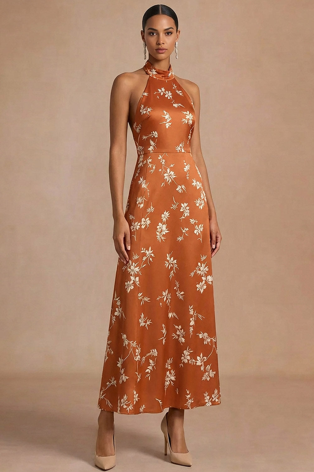 Isabelle Floral Halter Maxi Dress