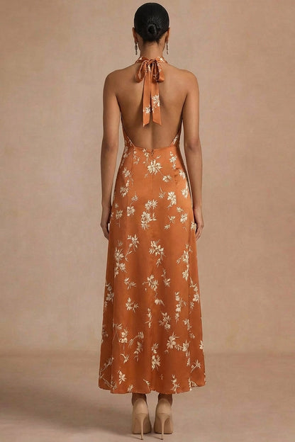 Isabelle Floral Halter Maxi Dress