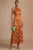 Isabelle Floral Halter Maxi Dress
