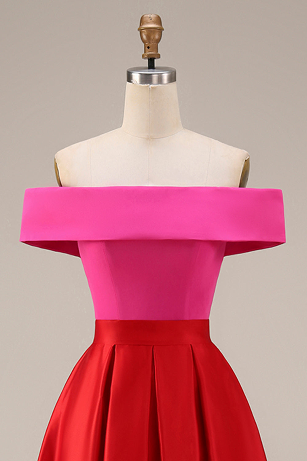 Valentina Off-Shoulder Color Block Midi Dress