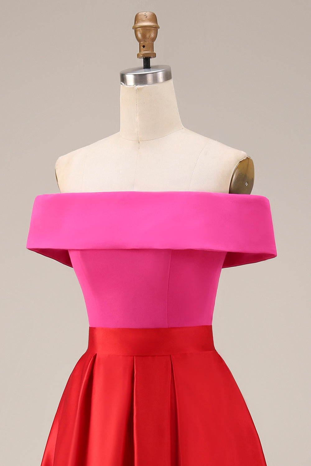 Valentina Off-Shoulder Color Block Midi Dress