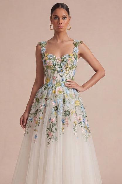 Isadora Floral Corset Midi Dress