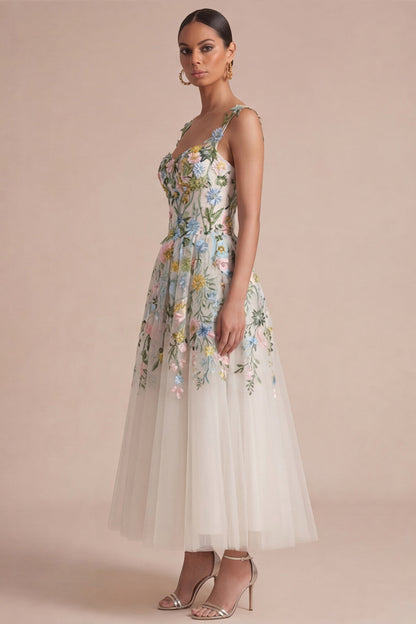 Isadora Floral Corset Midi Dress
